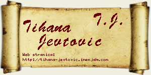 Tihana Jevtović vizit kartica